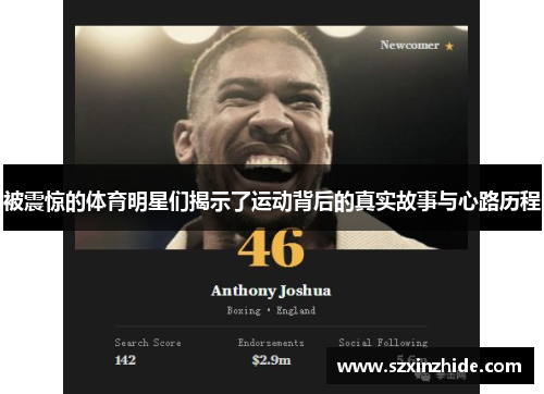 被震惊的体育明星们揭示了运动背后的真实故事与心路历程