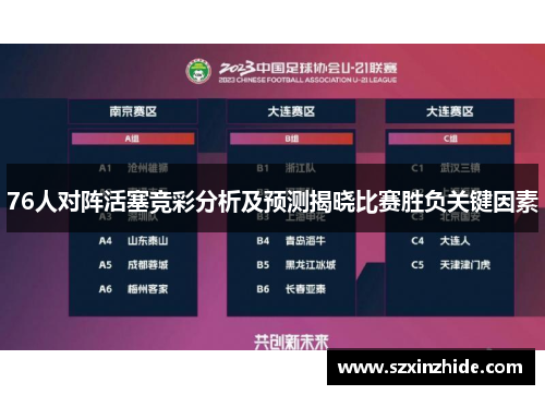 76人对阵活塞竞彩分析及预测揭晓比赛胜负关键因素